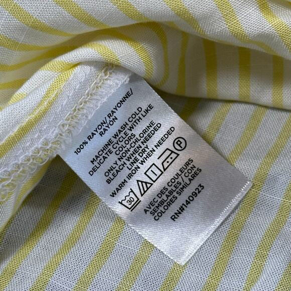 Loft Women's Yellow Striped Dolman Shirt Size S - Picture 6 of 6